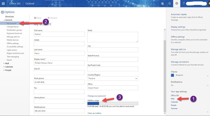 How to check email usage office 365