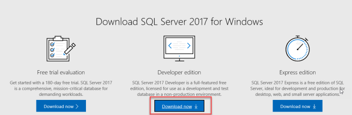ขั้นตอนการติดตั้ง MS SQL Server 2017