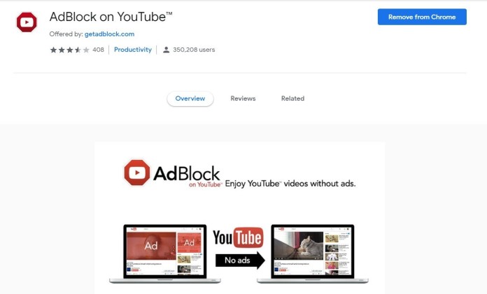Youtube adblocker การบล็อคโฆษณายูทูป