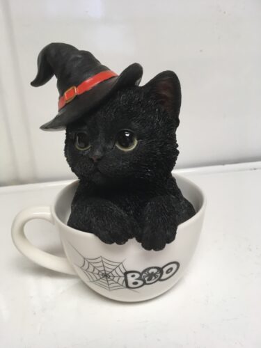 Halloween Witching Hour Black Cat Figurine photo review