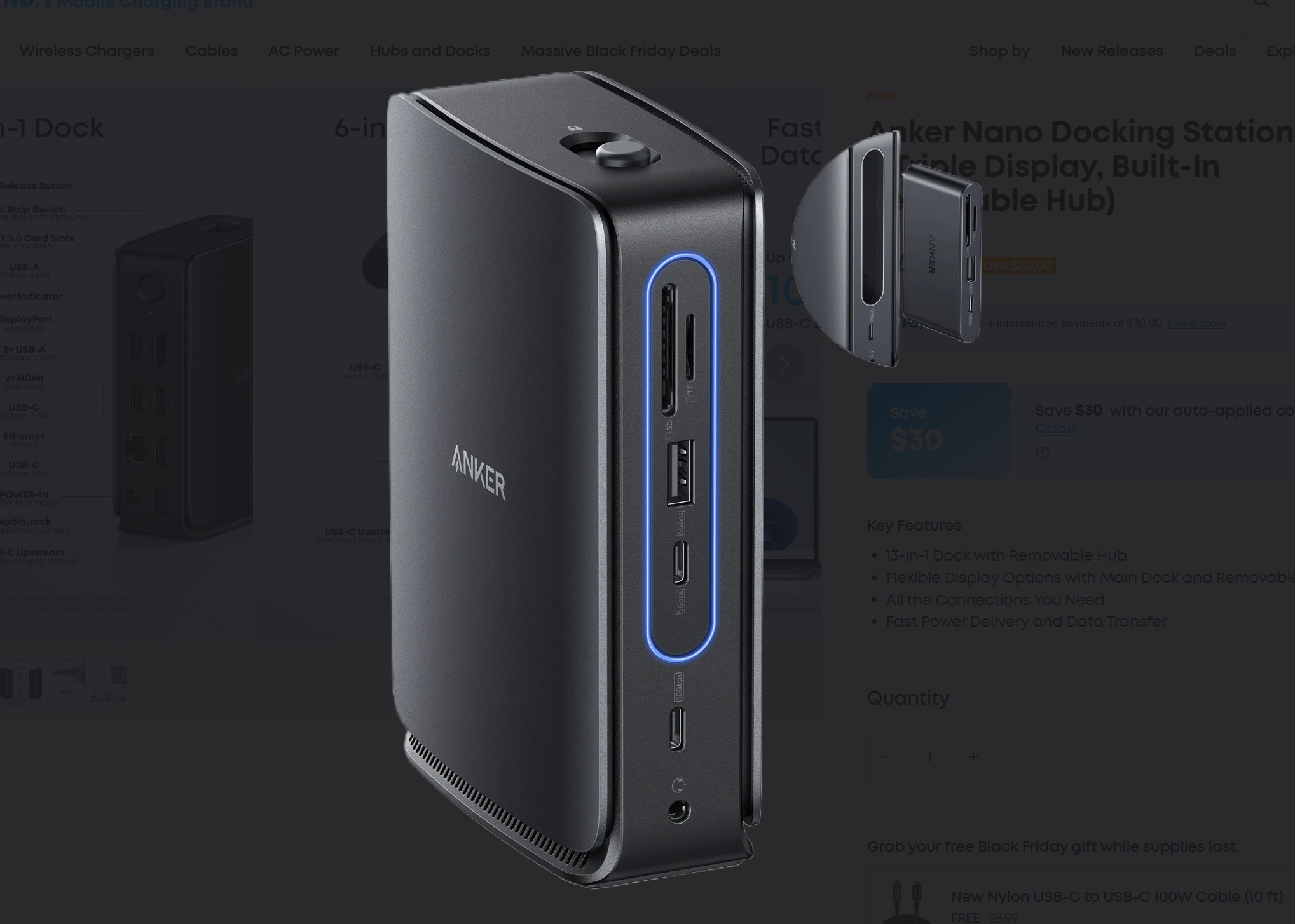 Anker เปิดตัว Docking 13-in-1 ดีไซน์ล้ำถอด Hub จิ๋วไปใช้ข้างนอกได้ พร้อมหั่นราคาพิเศษเอาใจชาว Mac