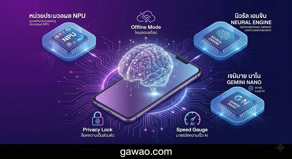 On-Device AI ในสมาร์ทโฟนปี 2026 — AI ย้ายจาก Cloud ลงเครื่อง เปลี่ยนวิธีซื้อมือถือของคนไทย