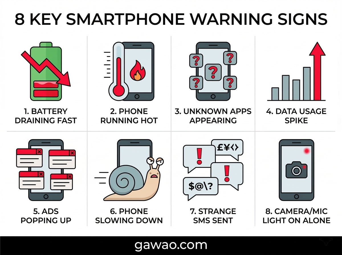 วิธีตรวจสอบว่าสมาร์ทโฟนของคุณถูกแฮกหรือมีสปายแวร์หรือเปล่า 2 วิธีตรวจสอบว่าสมาร์ทโฟนของคุณถูกแฮกหรือมีสปายแวร์หรือเปล่า