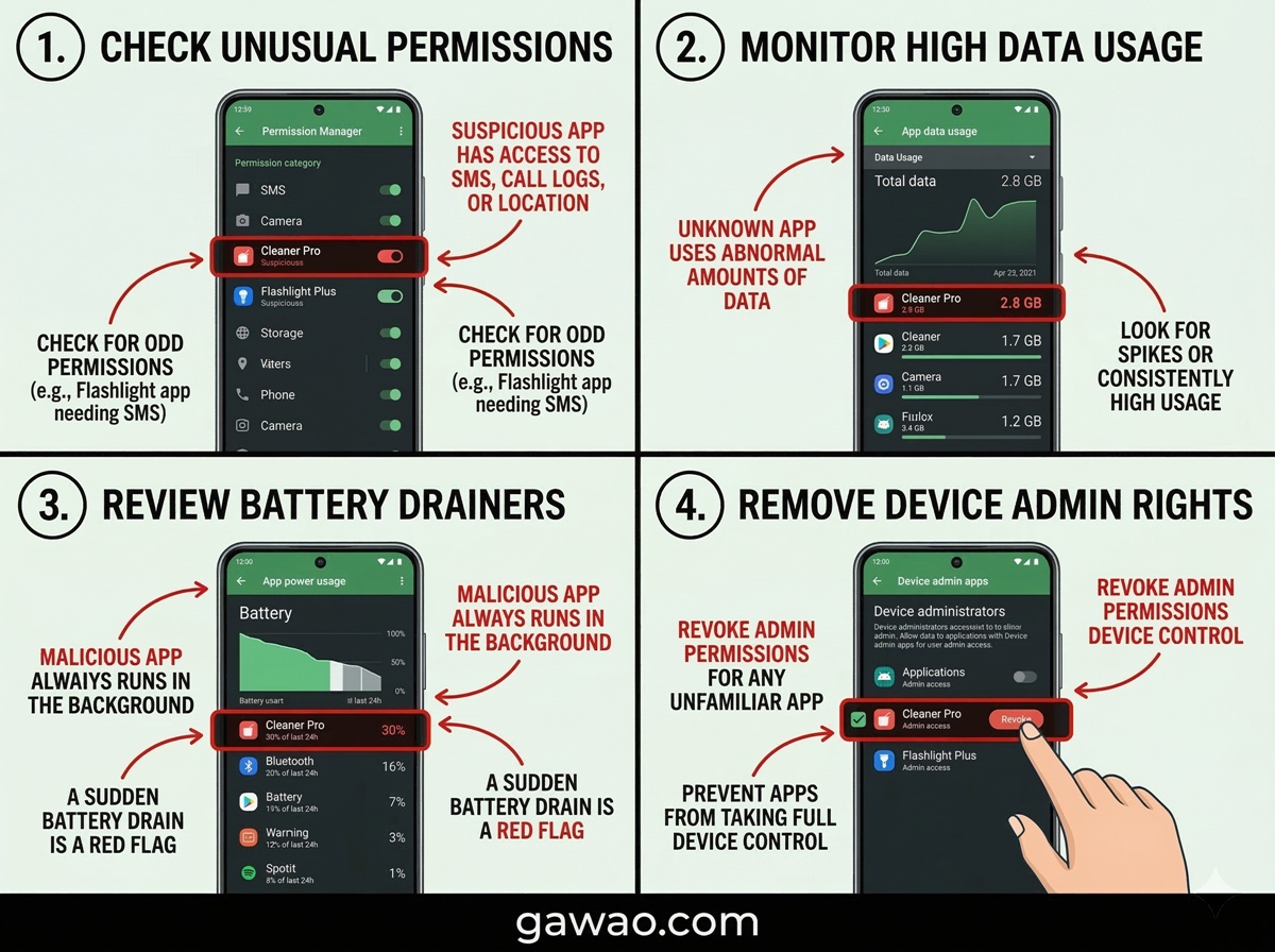 วิธีตรวจสอบว่าสมาร์ทโฟนของคุณถูกแฮกหรือมีสปายแวร์หรือเปล่า 3 วิธีตรวจสอบว่าสมาร์ทโฟนของคุณถูกแฮกหรือมีสปายแวร์หรือเปล่า