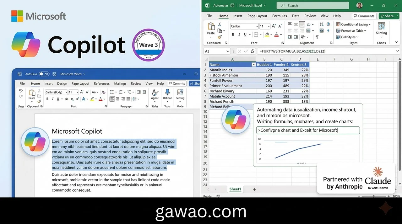 Microsoft Copilot Wave 3 — AI Agent ใน Word/Excel/Outlook, จับมือ Anthropic เปิดตัว Copilot Cowork และ E7 Frontier Suite $99/user