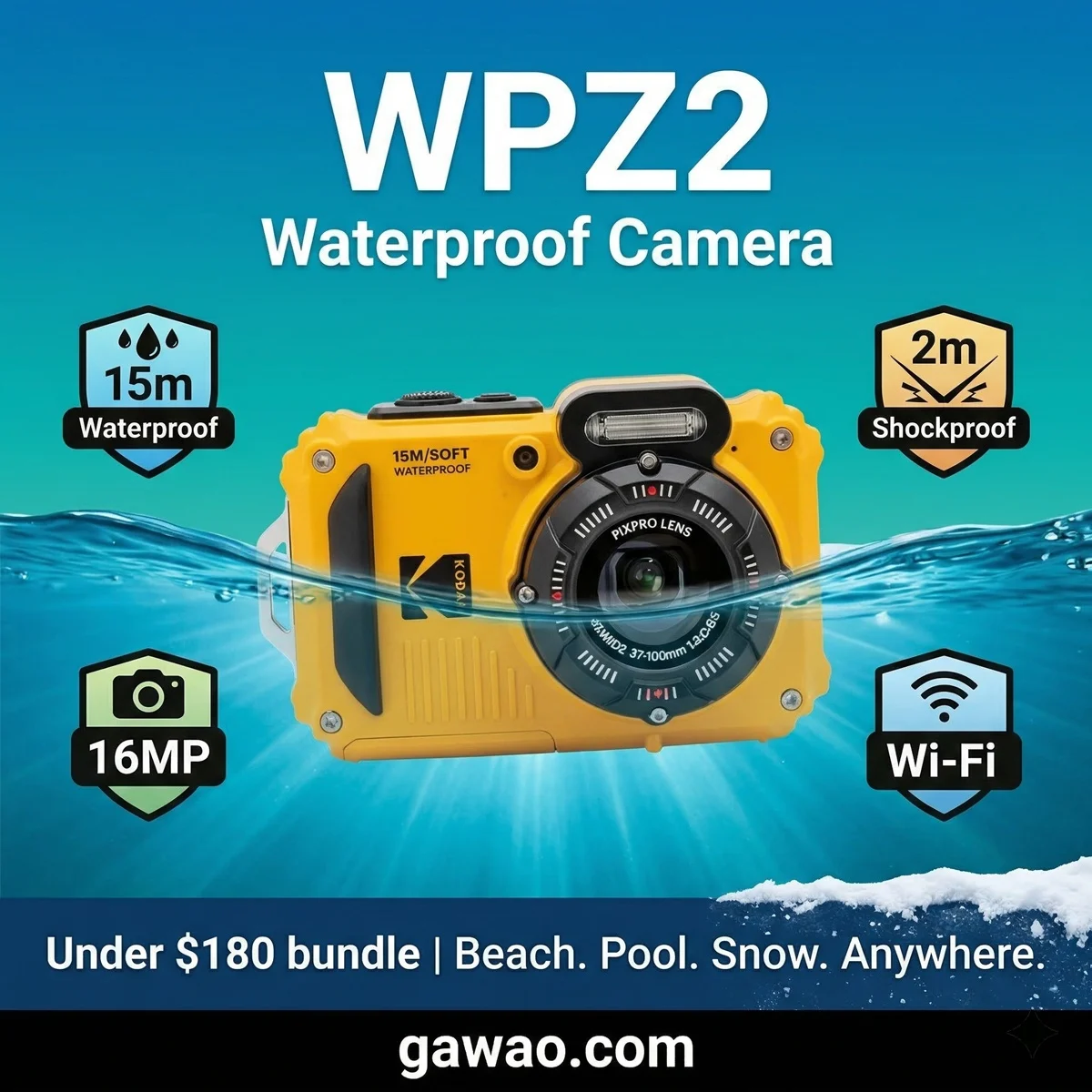 Kodak PIXPRO WPZ2 Review — The $180 Waterproof Camera That Goes Where Your Phone Can't: Underwater, Muddy Trails, and Snowy Peaks